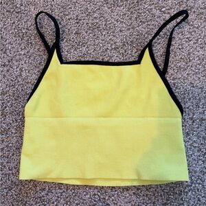 NWOT! FREE PEOPLE Andi Seamless Square Neck Brami-Yellow/Black